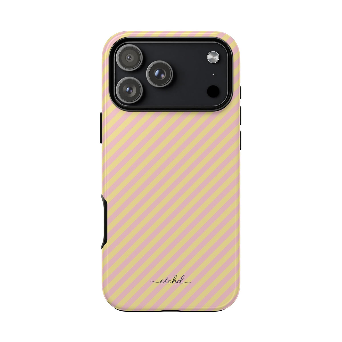 Pink & Butter Striped Diagonal Phone Case by etchd, view 59