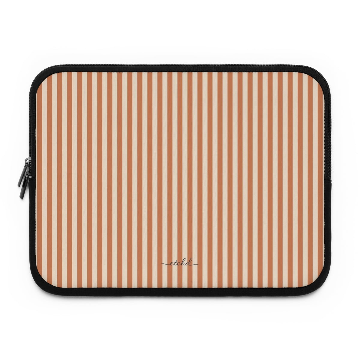 Terracotta & Cream Striped Custodia per laptop di etchd