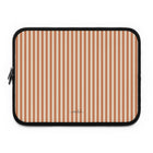 Terracotta & Cream Striped Laptop Sleeve
