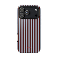 Blue & Cherry Striped Phone Case by etchd, view 59