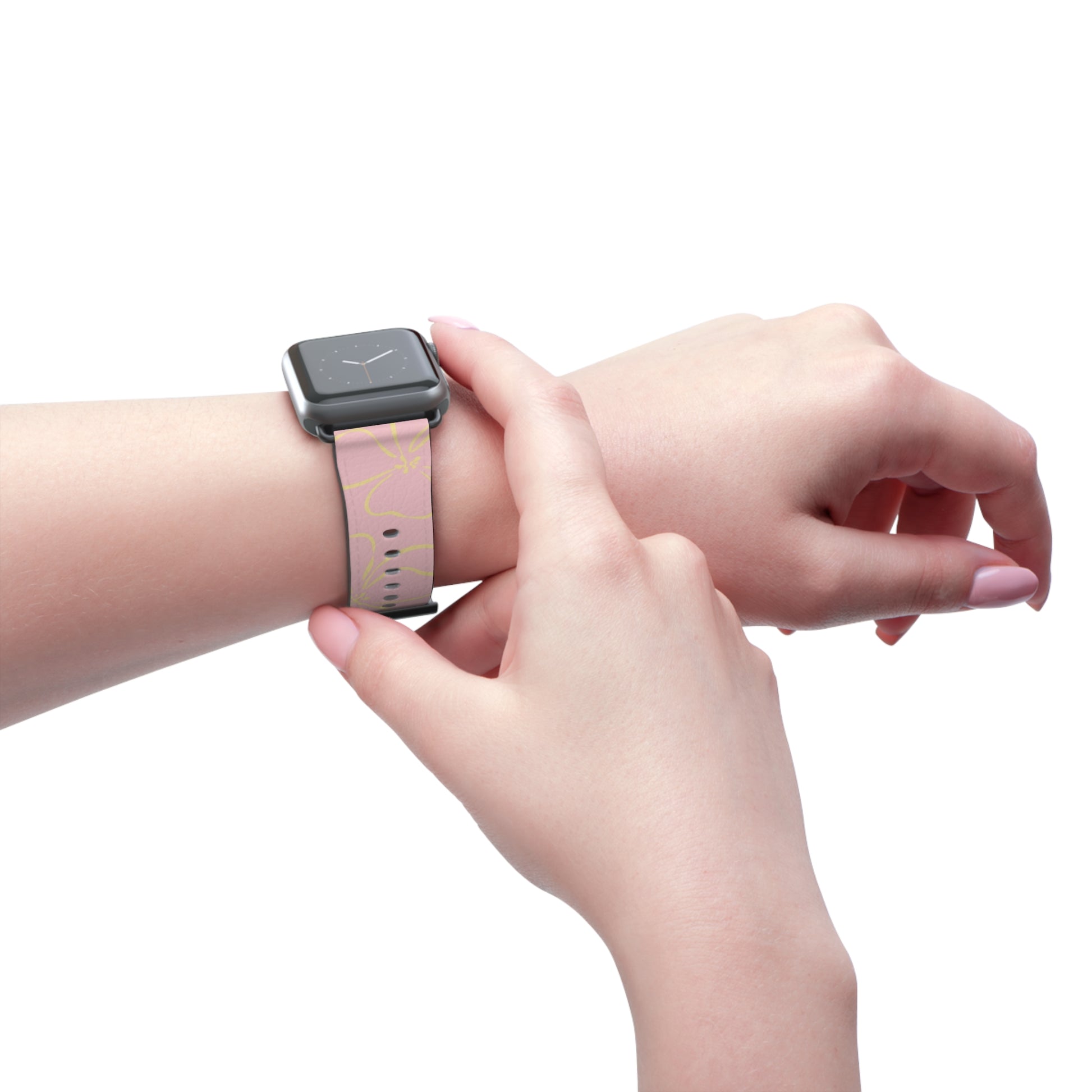 Pink & Butter Floral Smartwatch Strap by etchd, view 11
