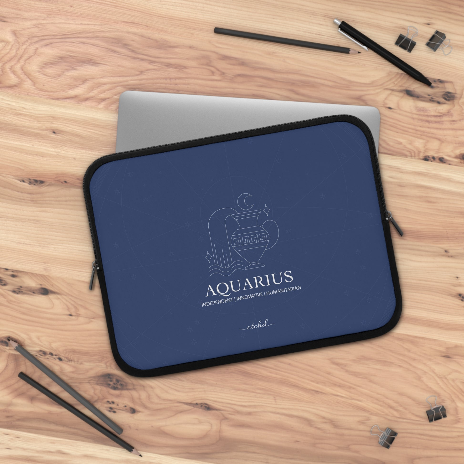 Aquarius Laptop Sleeve by etchd, view 5