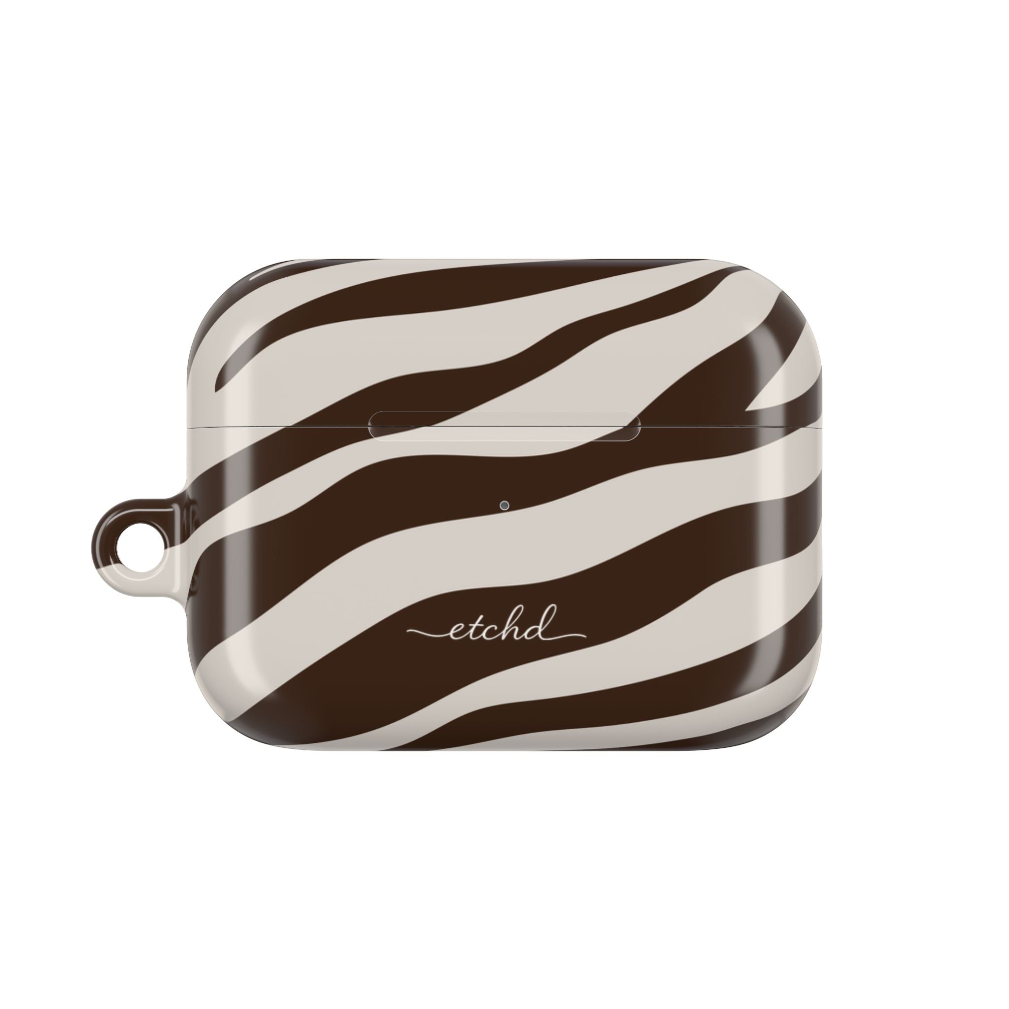 Brown Zebra AirPod Case by etchd, view 2