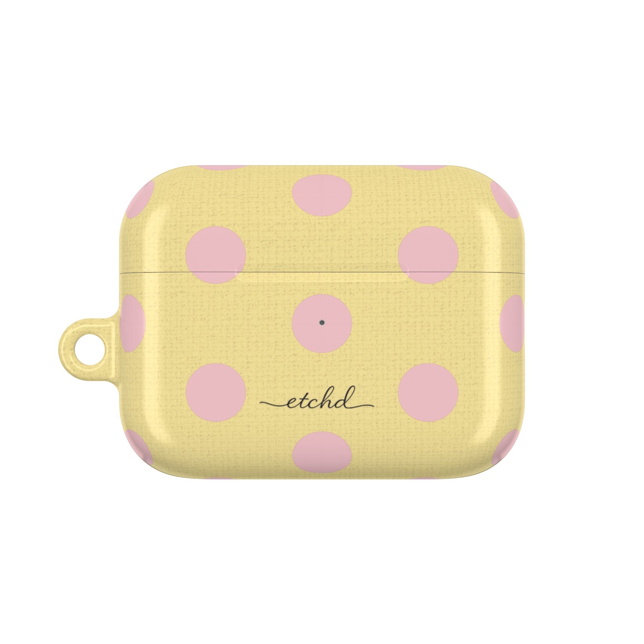 Pink & Butter Polka Dot AirPod Case by etchd, view 2