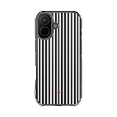 Black & White Striped Clear Magnetic Phone Case by etchd, view 13