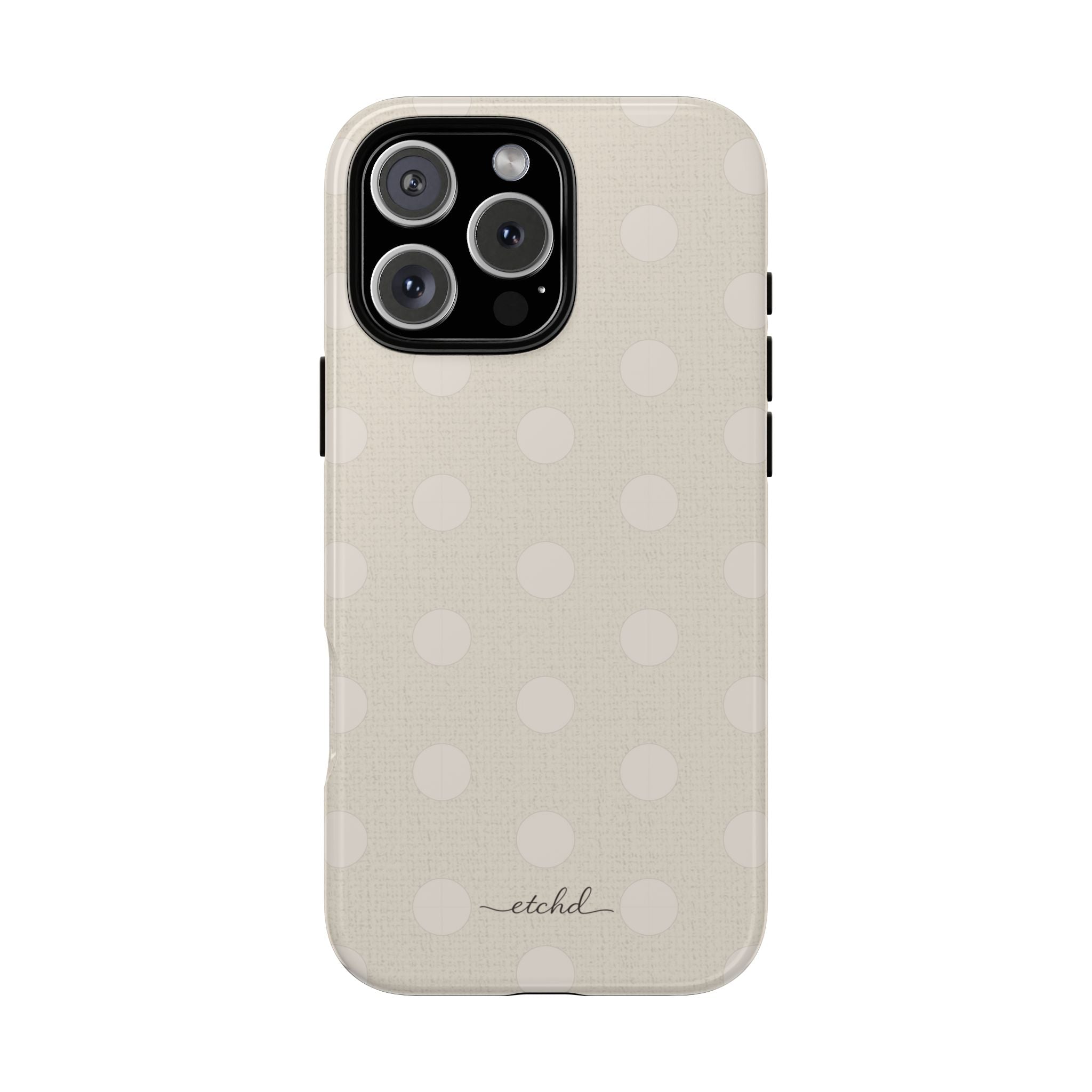 Neutral Polka Dot Phone Case by etchd