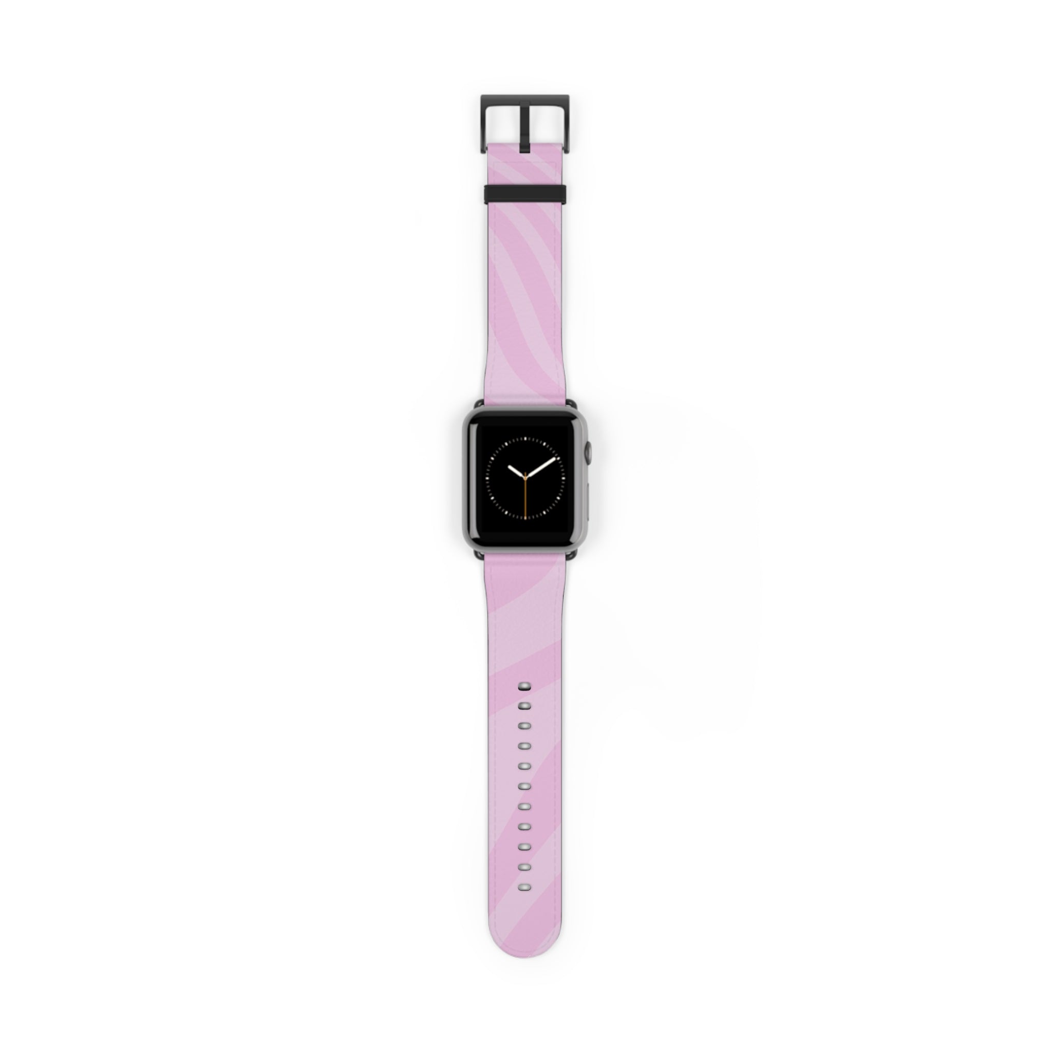 Pink Curved Lines Smartwatch Strap by etchd, view 2