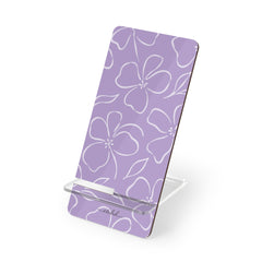 Lilac & Cream Floral Phone Stand by etchd