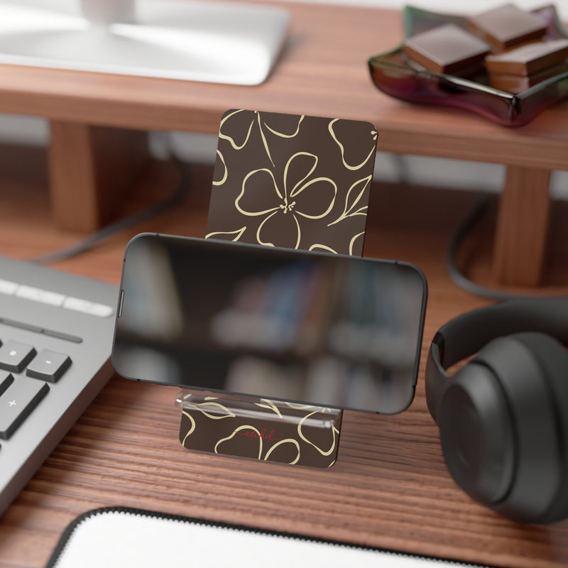 Butter & Brown Floral Phone Stand by etchd, view 4