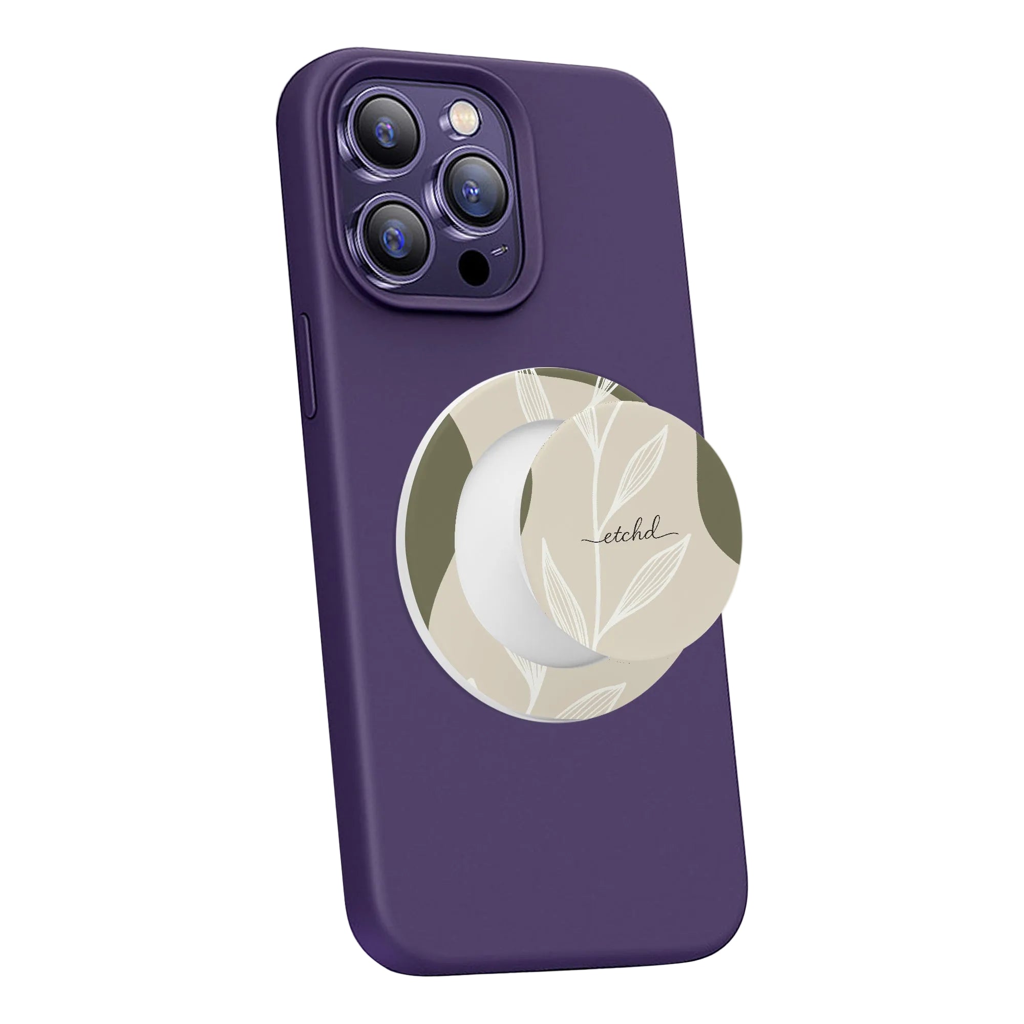 Olive Leaf Phone Grip And Stand by etchd, view 7