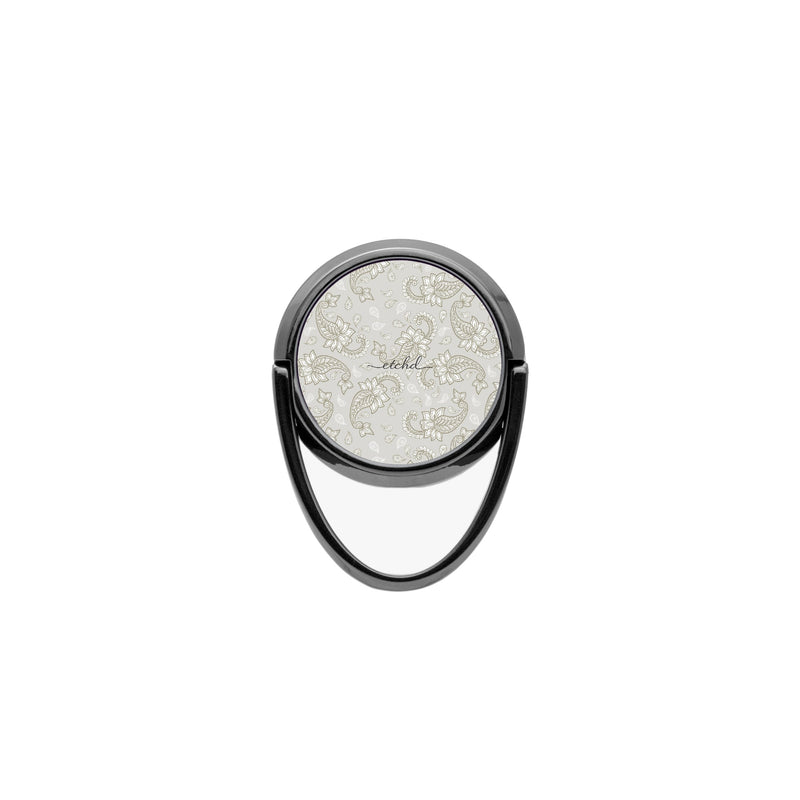Beige Paisley Phone Ring Holder-zoom-