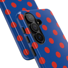 Poppy And Cobalt Polka Dot Phone Case by etchd, view 209