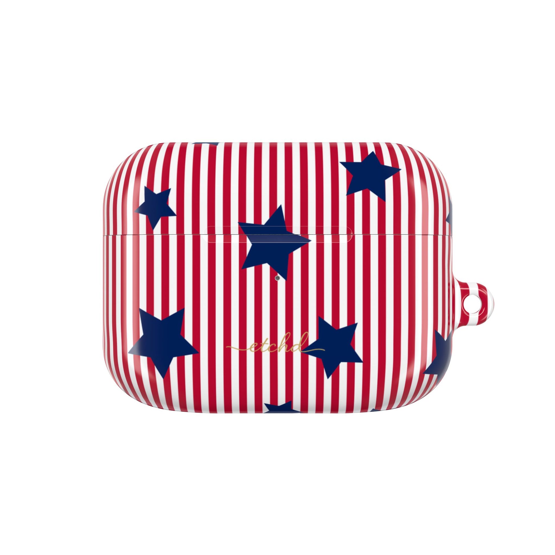 Red Stripes & Blue Stars AirPod Case by etchd