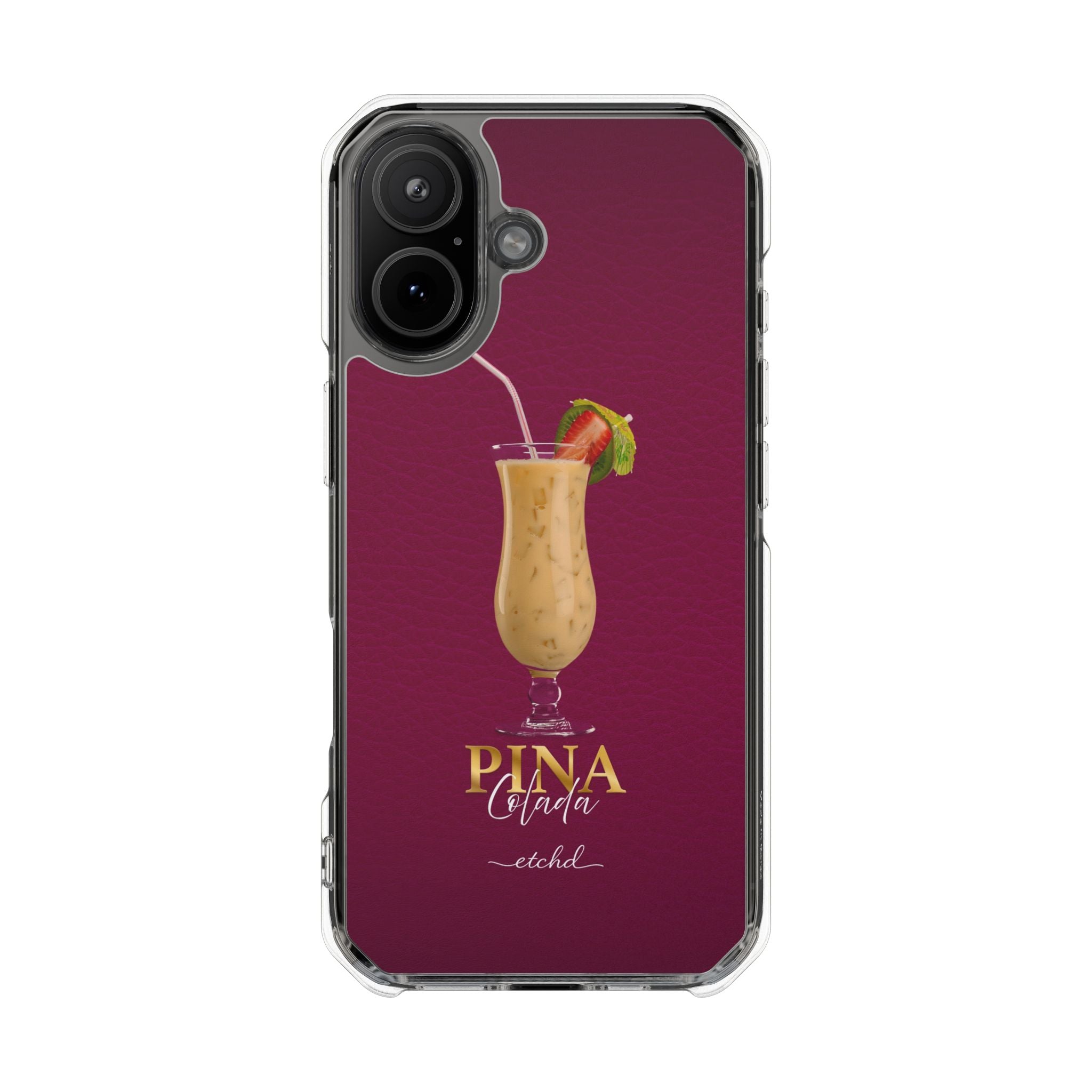 Pina Colada Clear Magnetic Phone Case by etchd, view 13