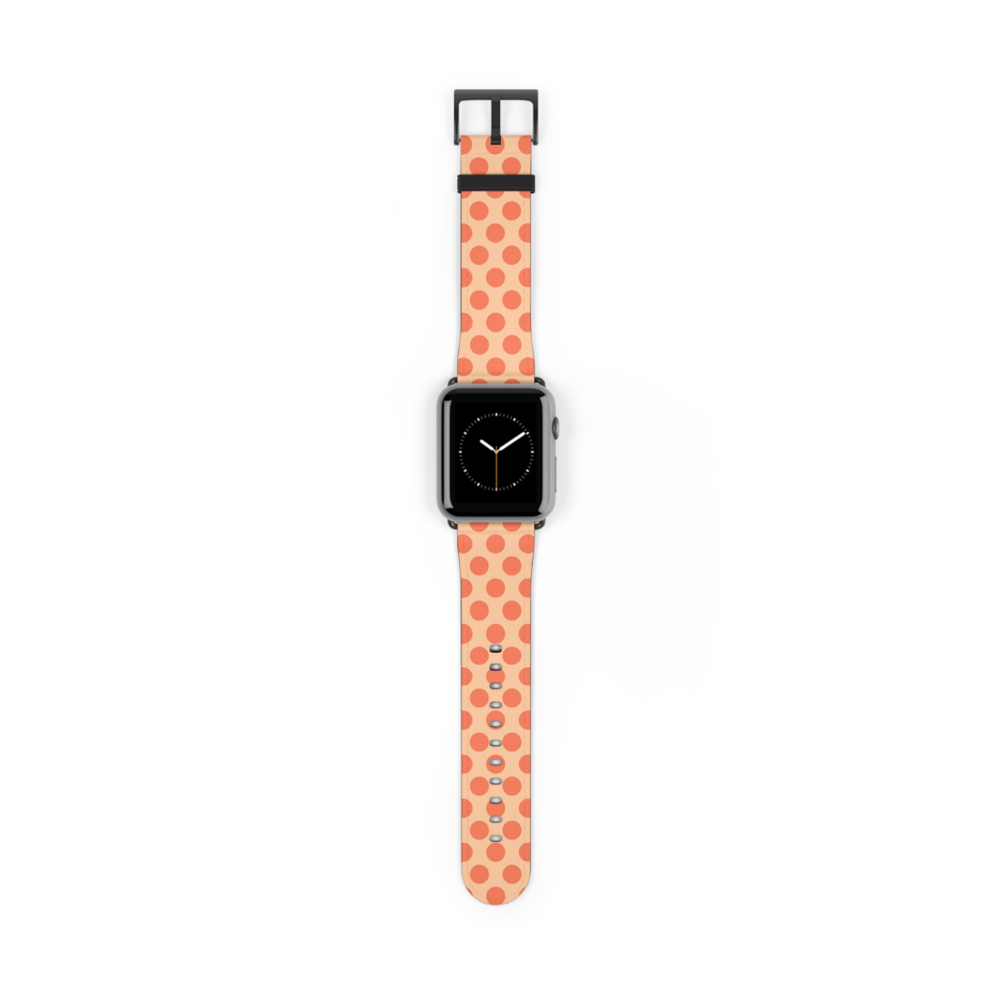 Coral & Peach Polka Dot Smartwatch Strap by etchd, view 2