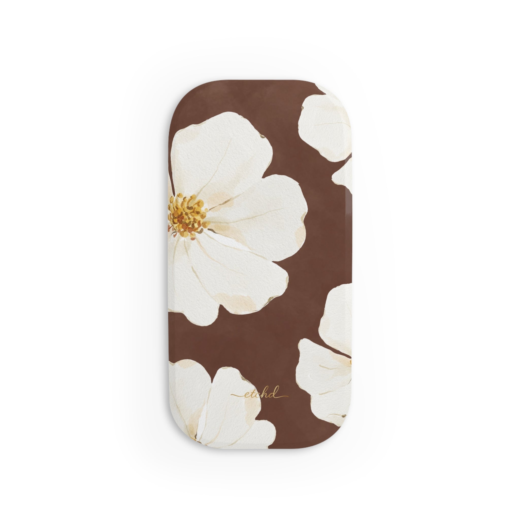 Mocha Blossom Click-On Phone Grip by etchd, view 2