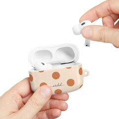 Terracotta & Cream Polka Dot AirPod Case by etchd, view 11