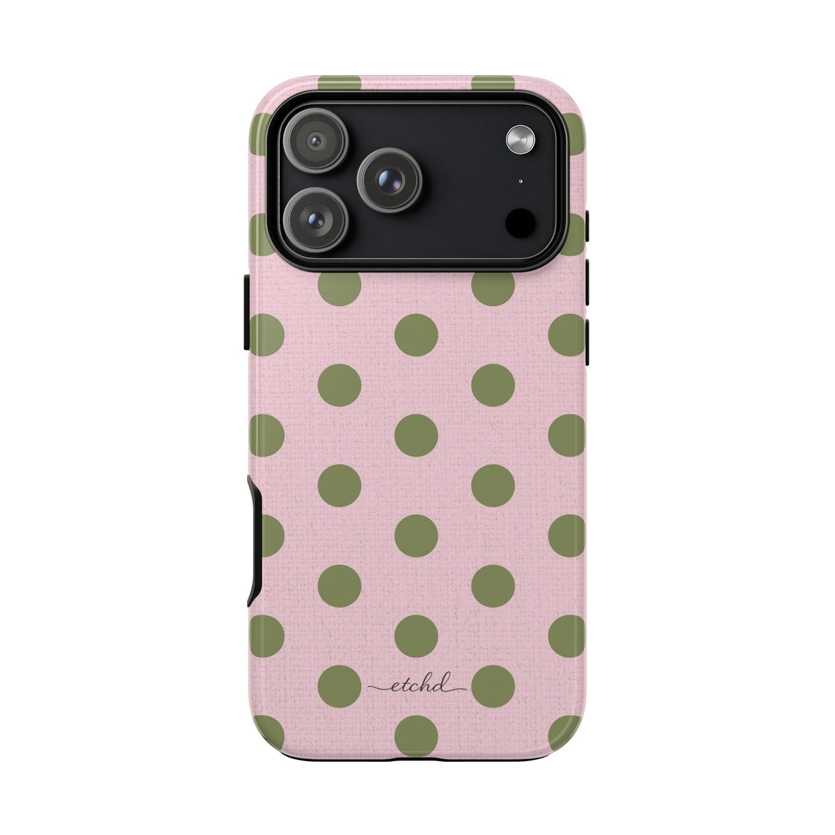 Green & Pink Polka Dot Phone Case by etchd, view 59