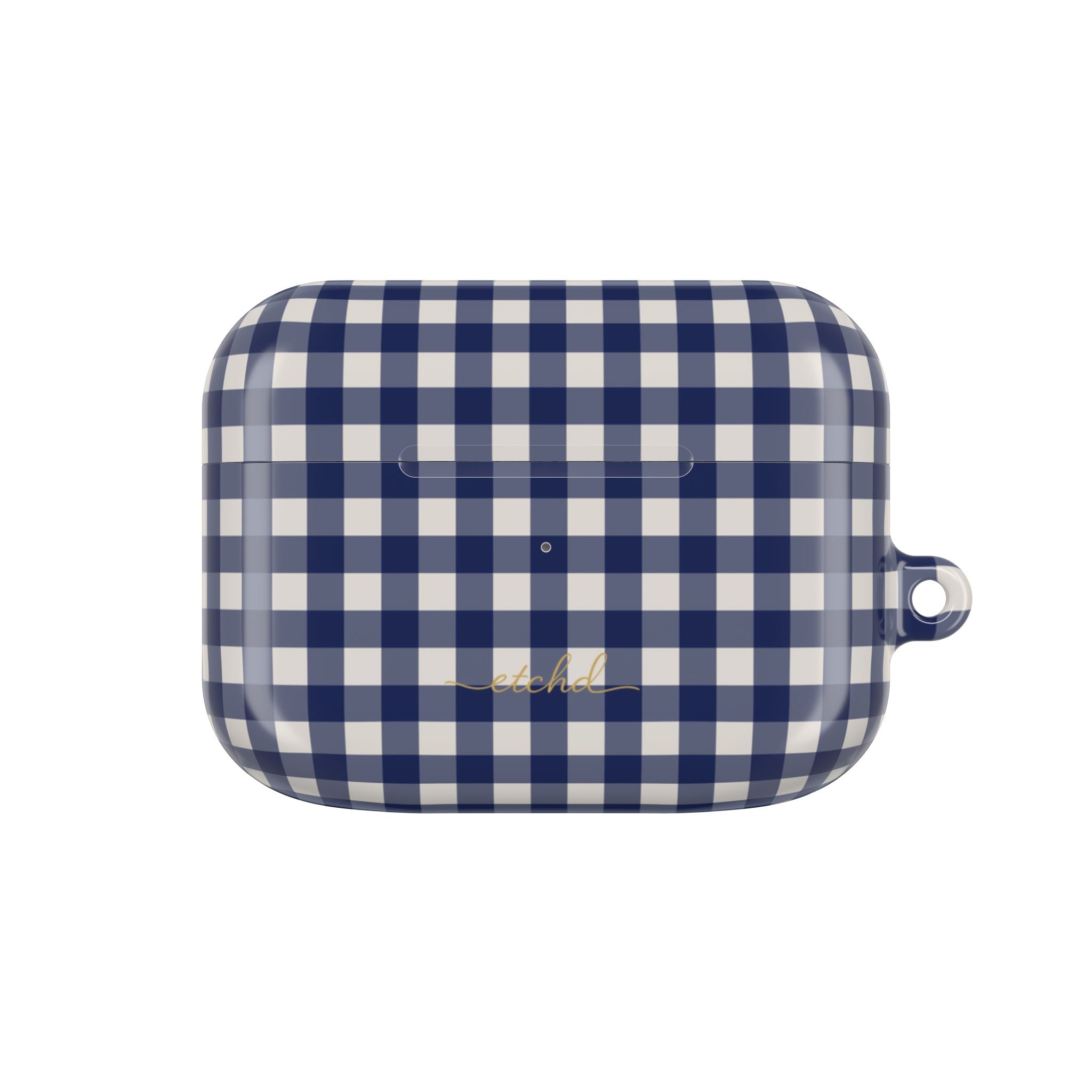 Navy & Cream Gingham AirPod Case by etchd
