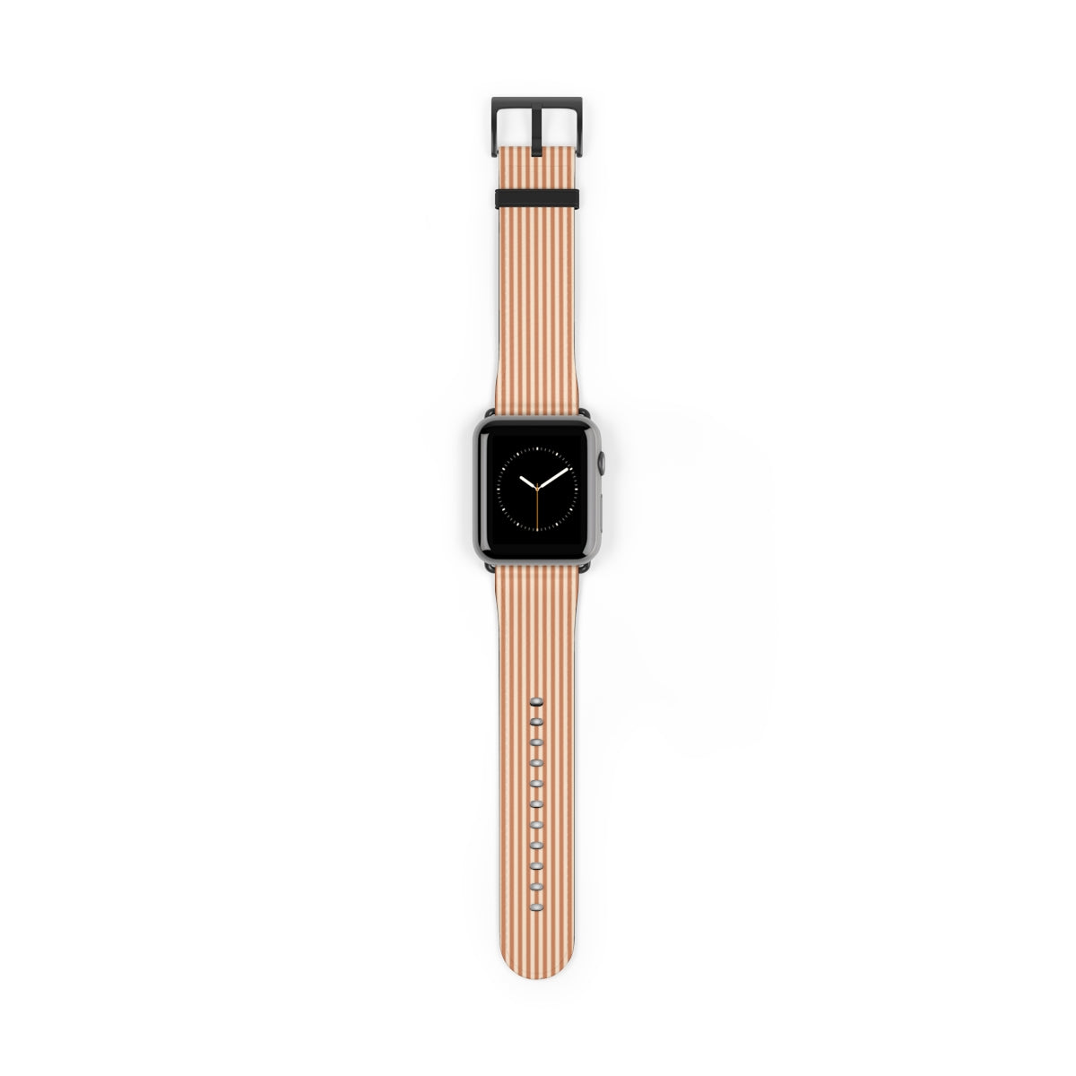 Terracotta & Cream Striped Cinturino per smartwatch di etchd, vista 2