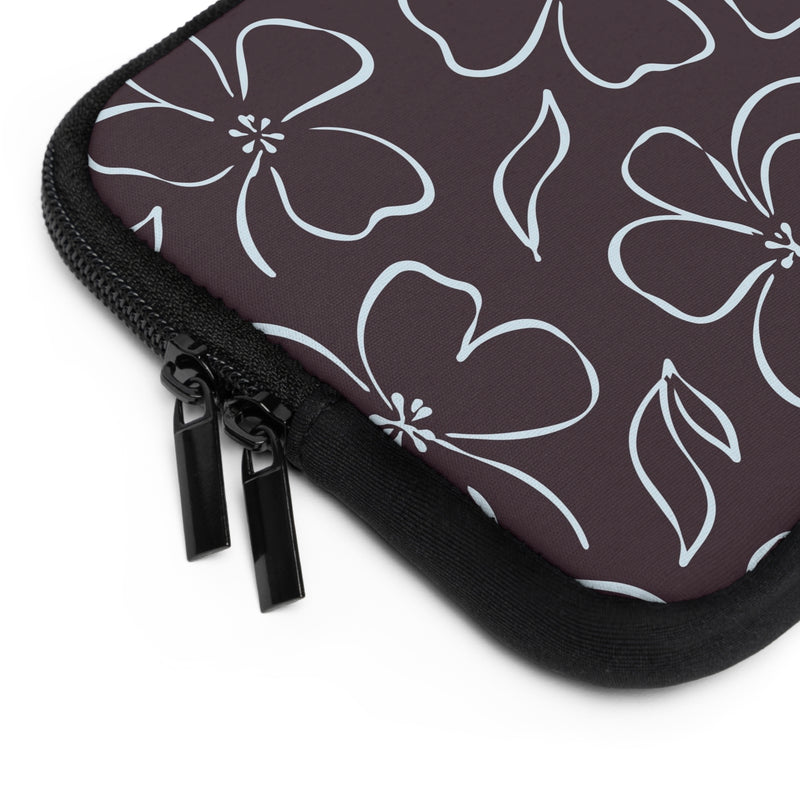 Plum & Blue Floral Laptop Sleeve by etchd, view 12