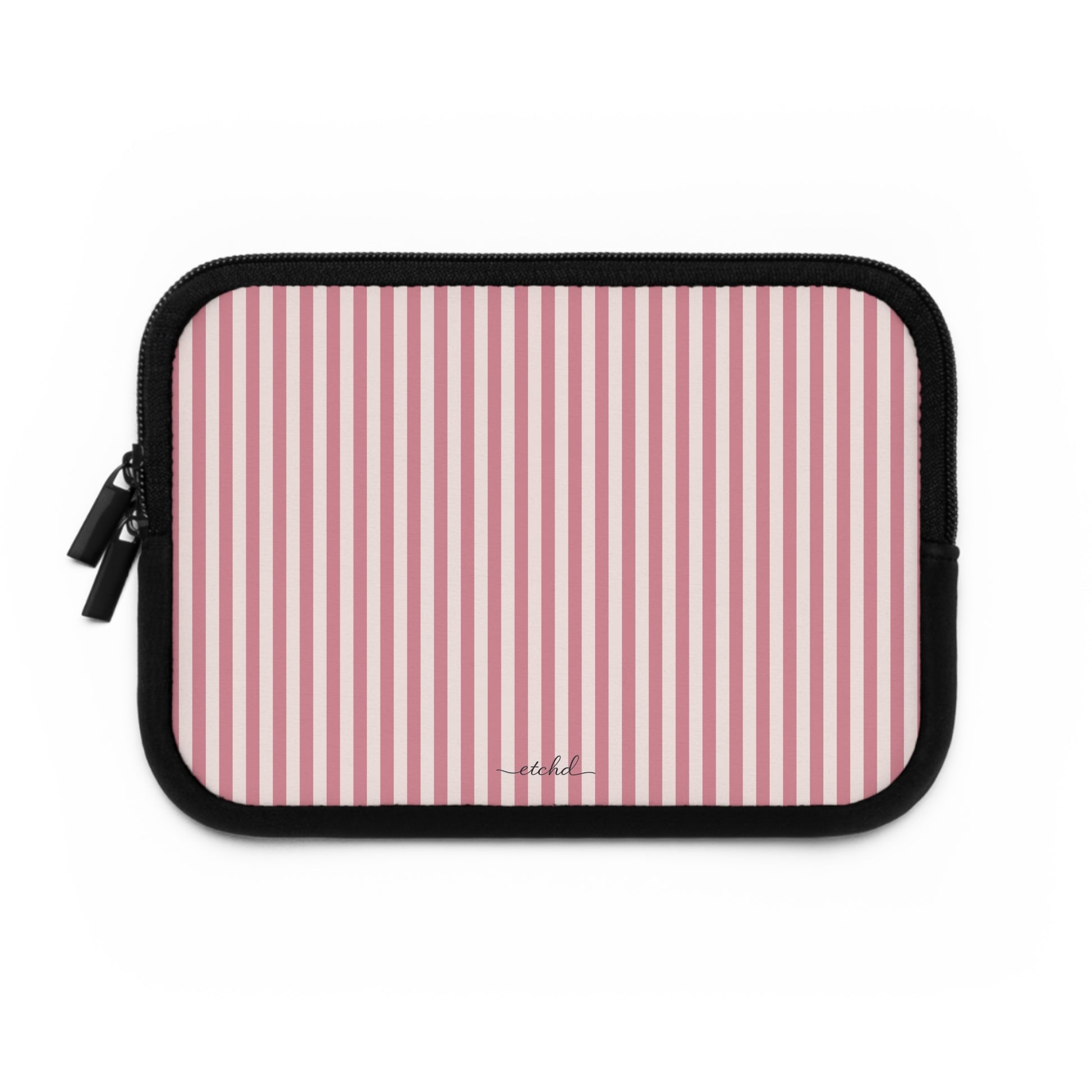 Blush & Cream Striped Laptop Sleeve by etchd, view 2