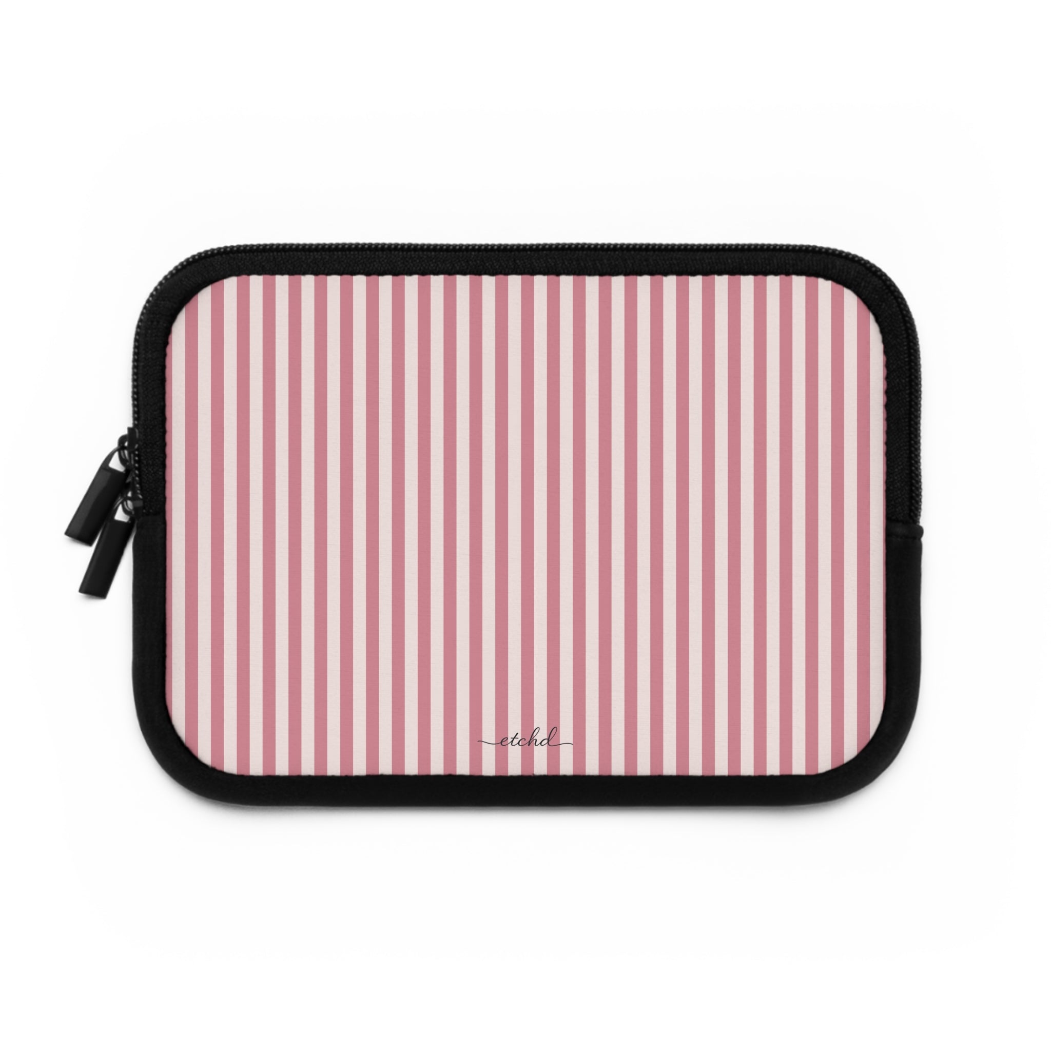 Blush & Cream Striped Laptop Sleeve by etchd, view 2