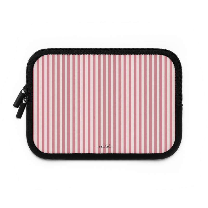 Blush & Cream Striped Laptop Sleeve by etchd, view 2