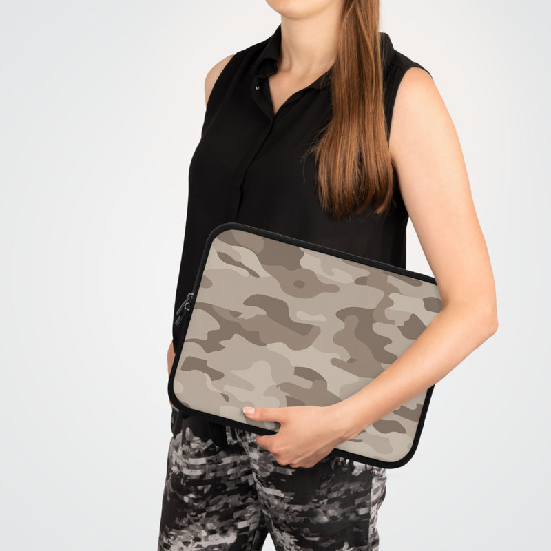 Beige Camo Laptop Sleeve-zoom-