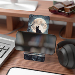 Midnight Cat Phone Stand by etchd, view 4