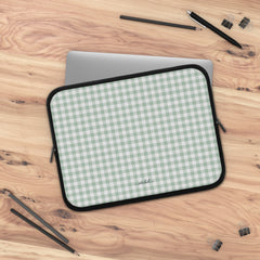 Sage Gingham Laptop Sleeve by etchd, view 5