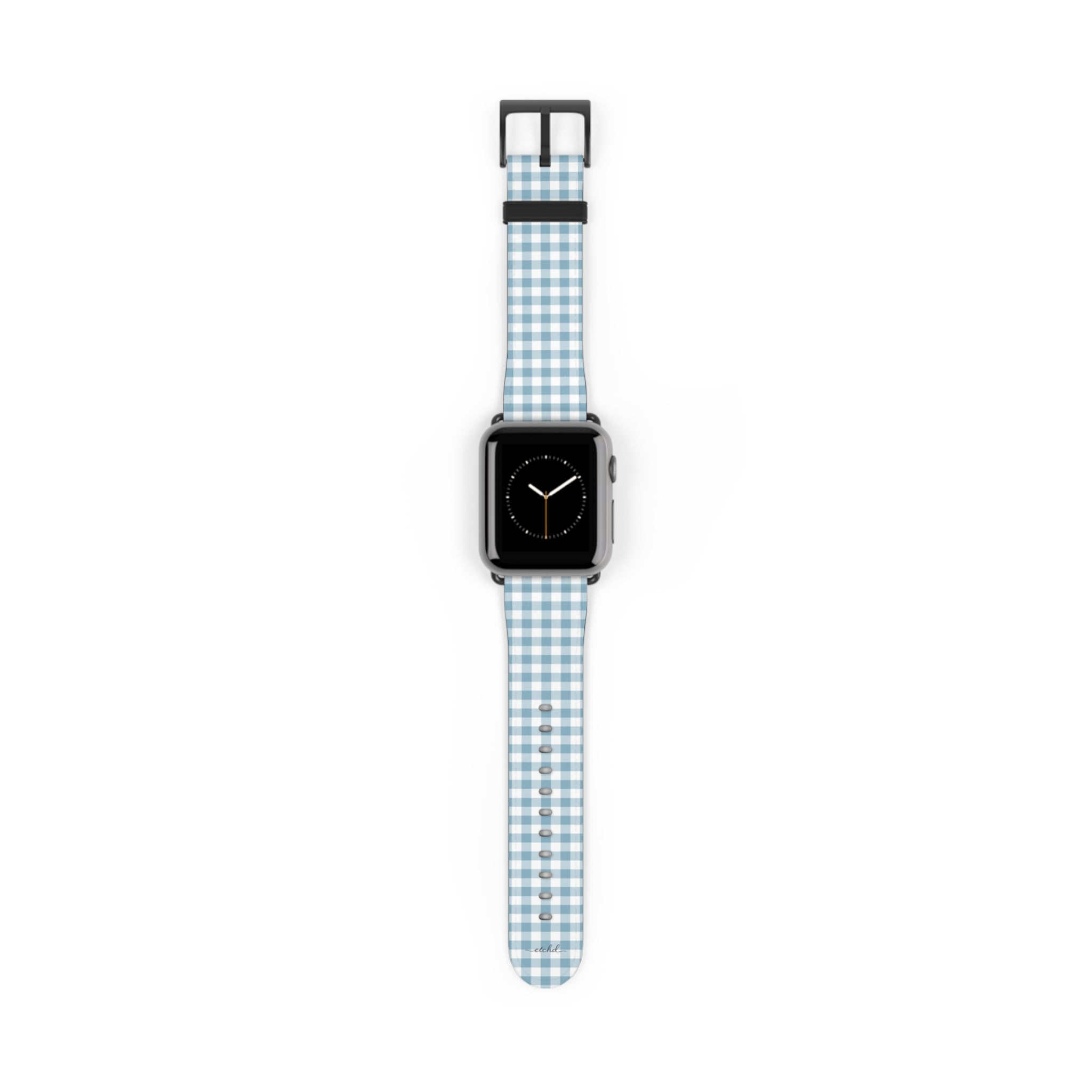 Cornflower Gingham Smartwatch Strap by etchd