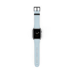 Cornflower Gingham Smartwatch Strap by etchd