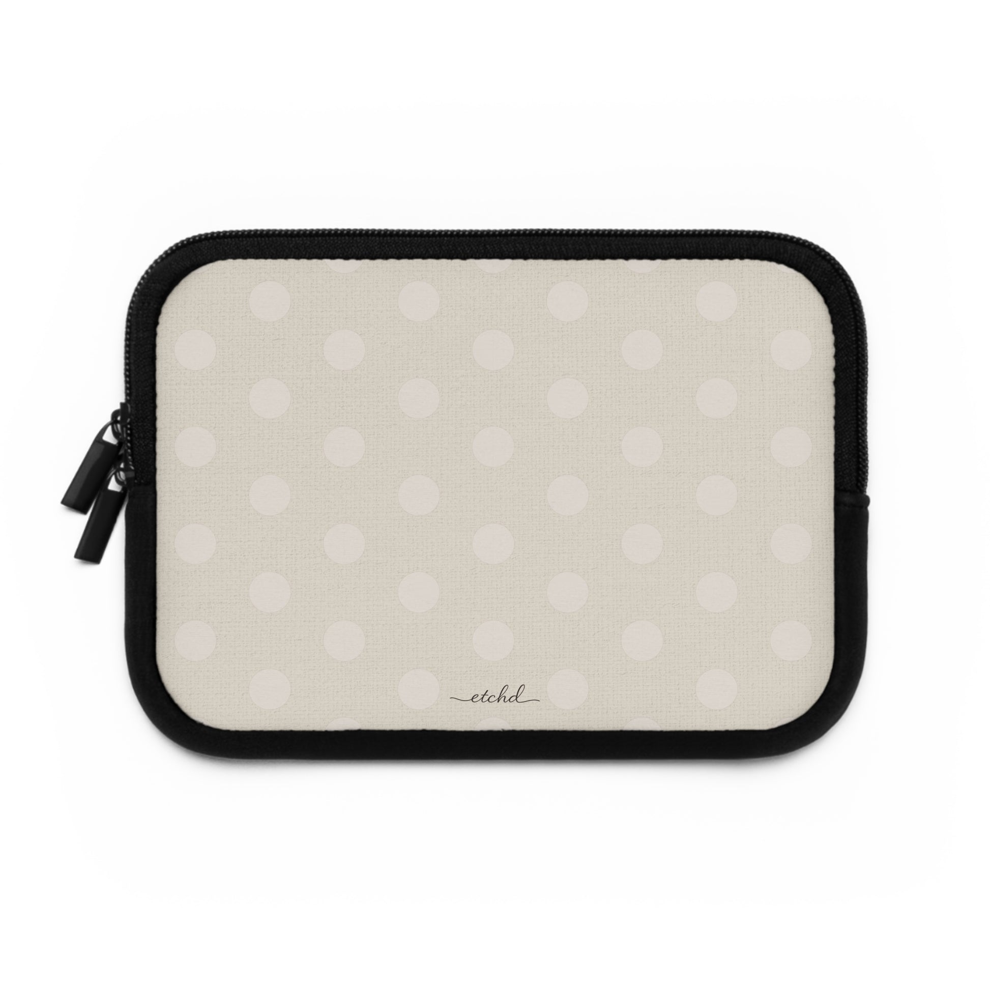 Neutral Polka Dot Laptop Sleeve by etchd, view 2
