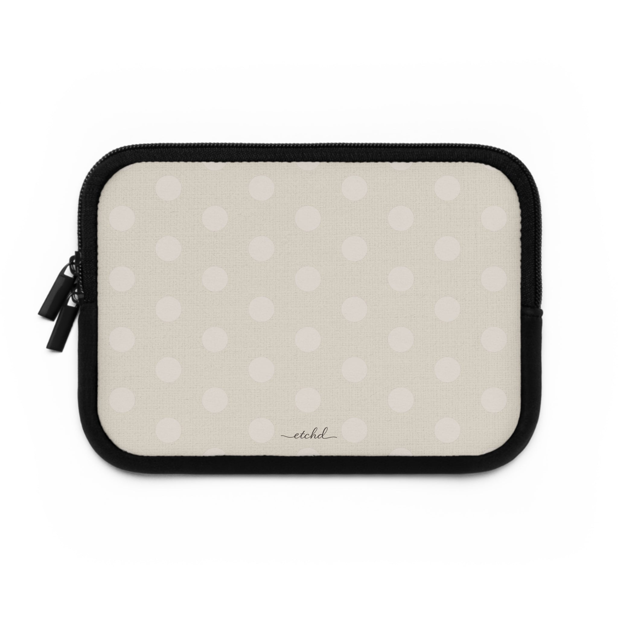 Neutral Polka Dot Laptop Sleeve by etchd, view 2