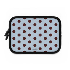 Blue & Cherry Polka Dot Laptop Sleeve by etchd, view 2
