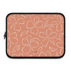 Coral & Cream Floral Laptop Sleeve