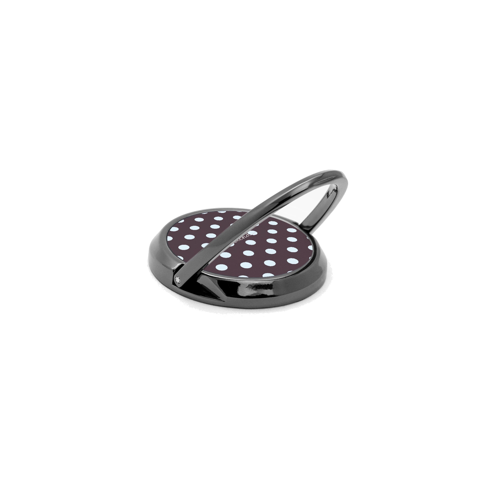 Blue And Plum Polka Dot Phone Ring Holder by etchd, view 5