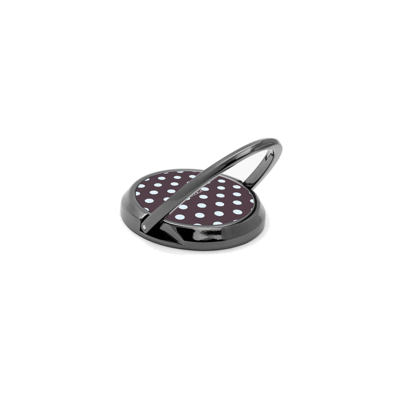Blue And Plum Polka Dot Phone Ring Holder-zoom-