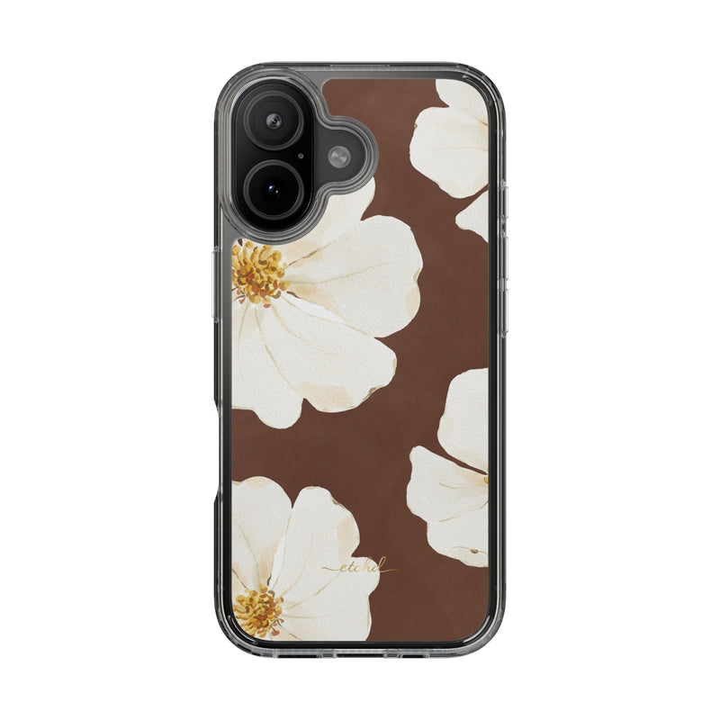 Mocha Blossom Clear Phone Case-zoom-