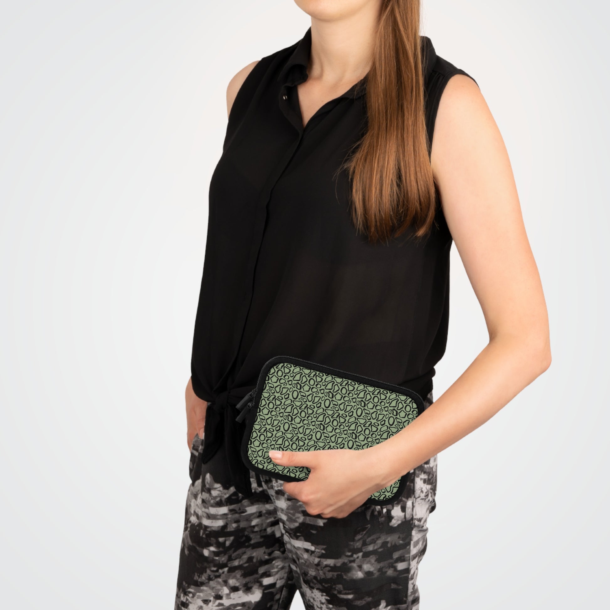 Abstract Print Sage Laptop Sleeve by etchd, view 15