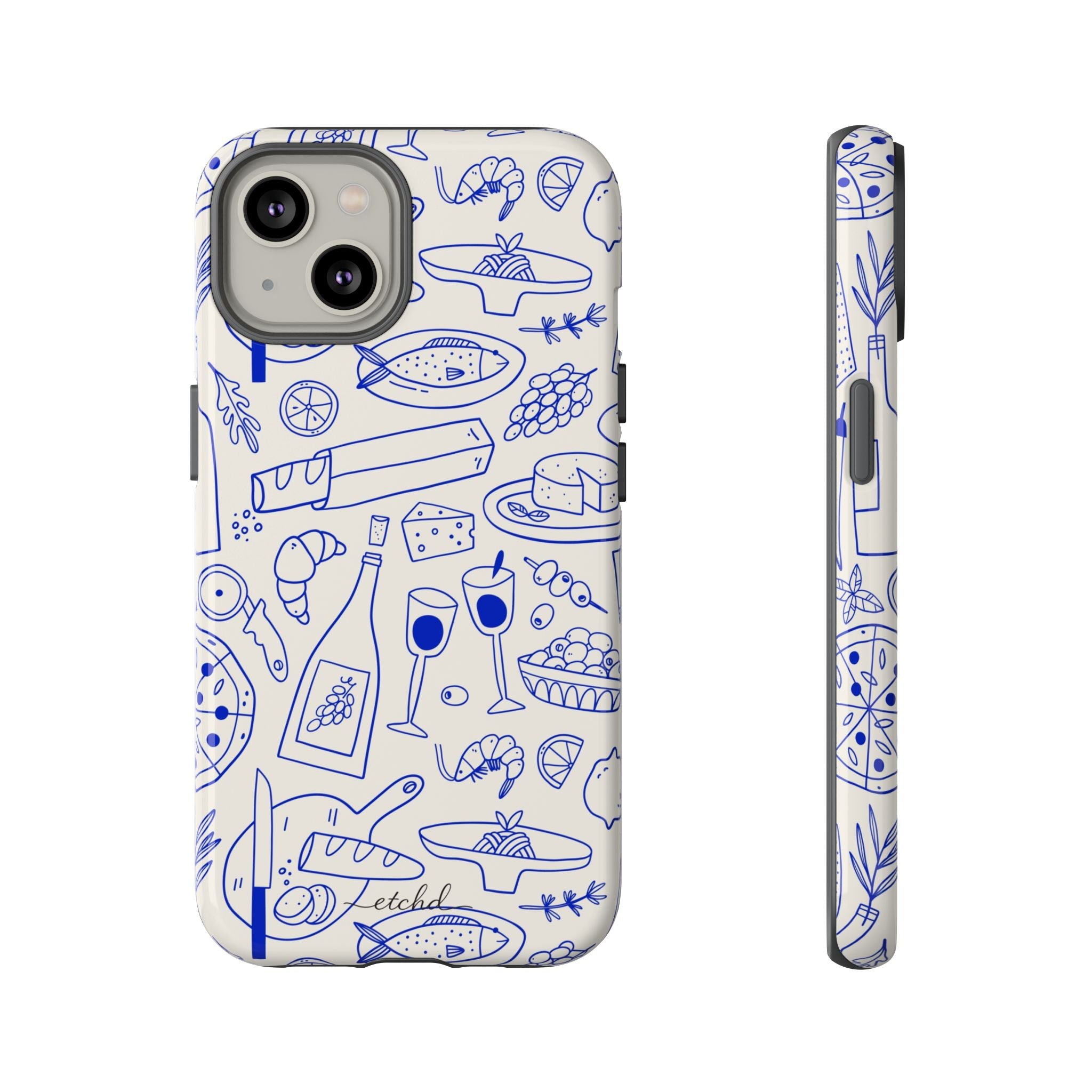Food Pattern Phone Case by etchd, view 2