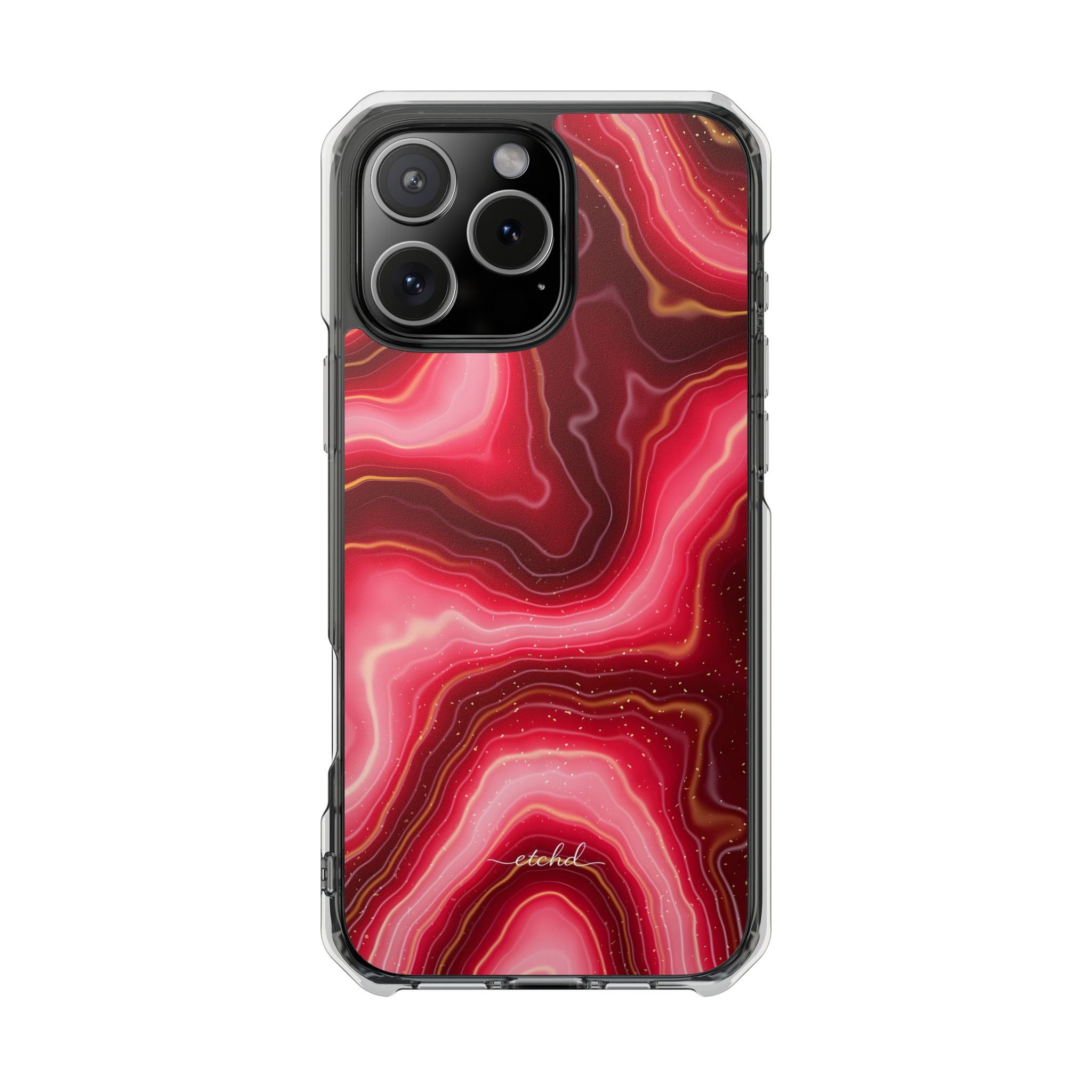 Ruby Clear Magnetic Phone Case by etchd