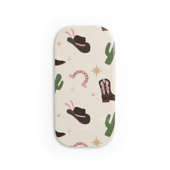 Pink Western Click-On Phone Grip by etchd