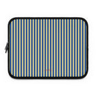 Cobalt & Butter Striped Funda para portátil