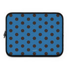 Espresso & Cerulean Polka Dot Laptop Sleeve