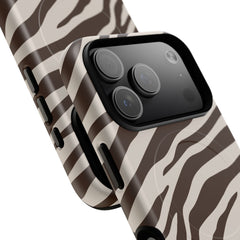 Brown Zebra Magnetic Phone Case by etchd, view 100