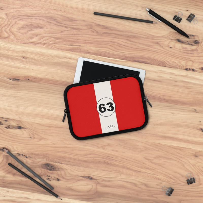 Monza Red Laptop Sleeve by etchd, view 14
