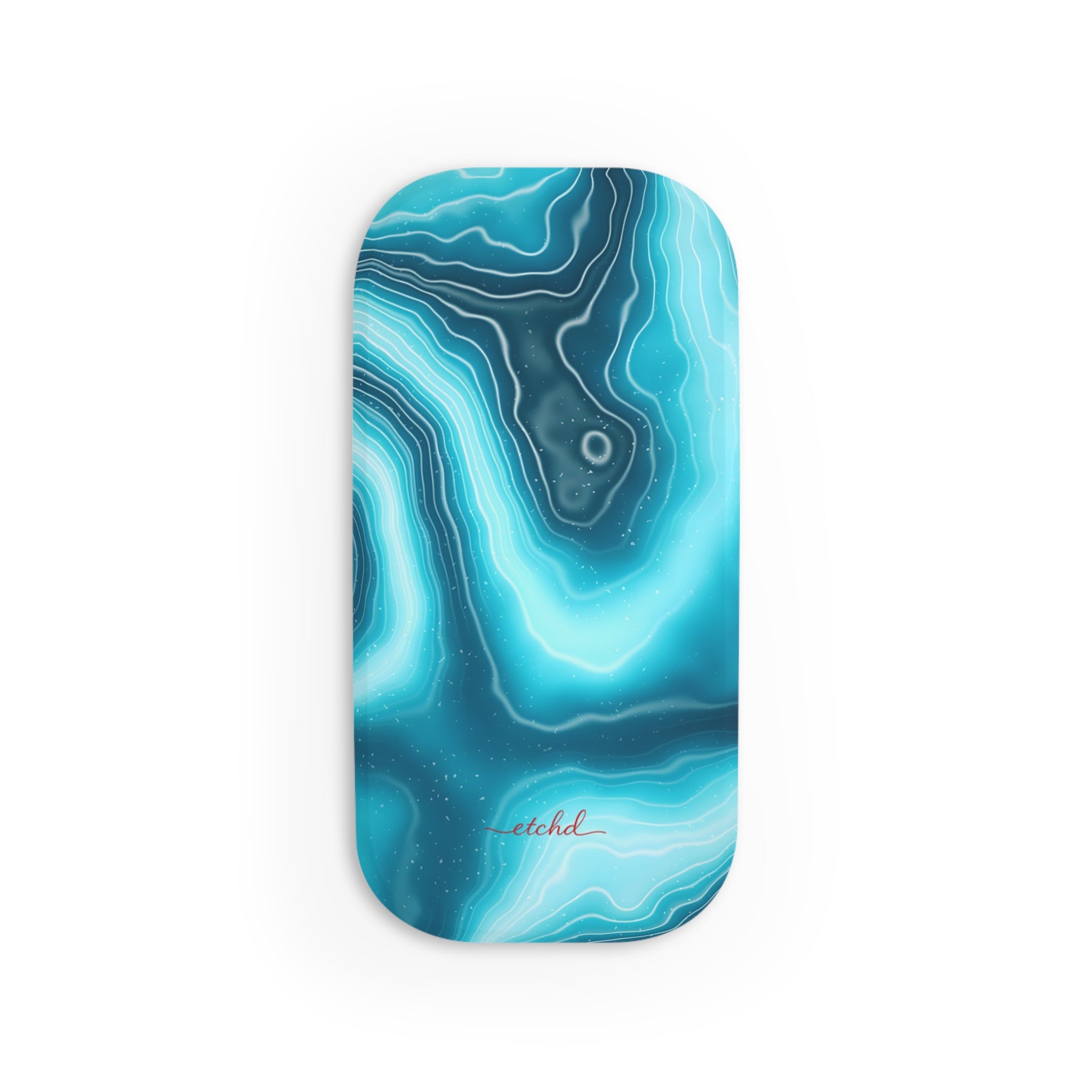 Aquamarine Click-On Phone Grip by etchd, view 2