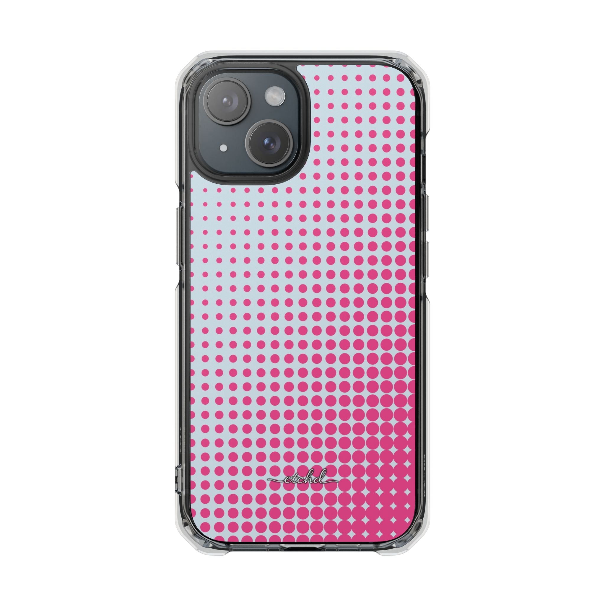 Bubblegum Halftone Coque Téléphone Magnétique Transparente